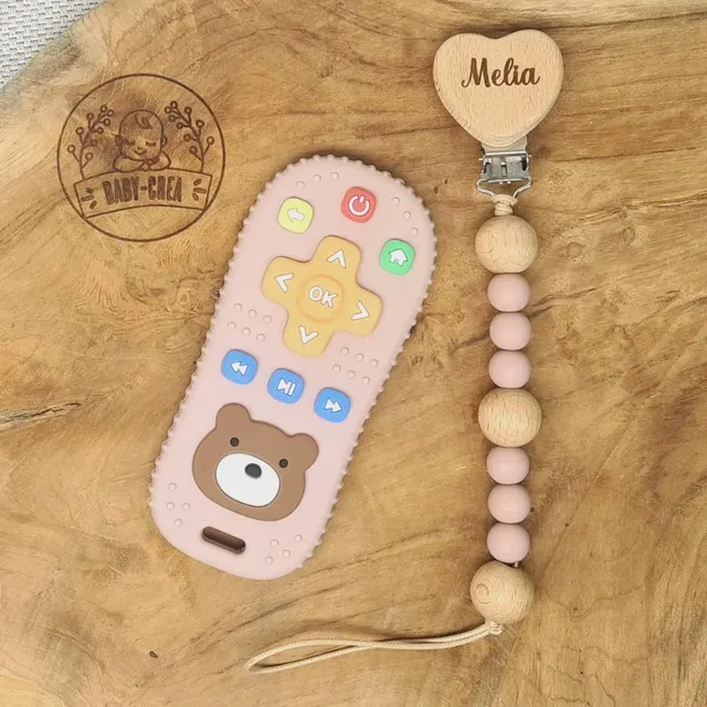 Baby-Crea Coffret naissance personnalisé coffret attache-tétine beige